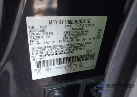 2021 Ford Mustang Mach-E Select from USA, damaged, VIN 3FMTK1RM3MMA65264